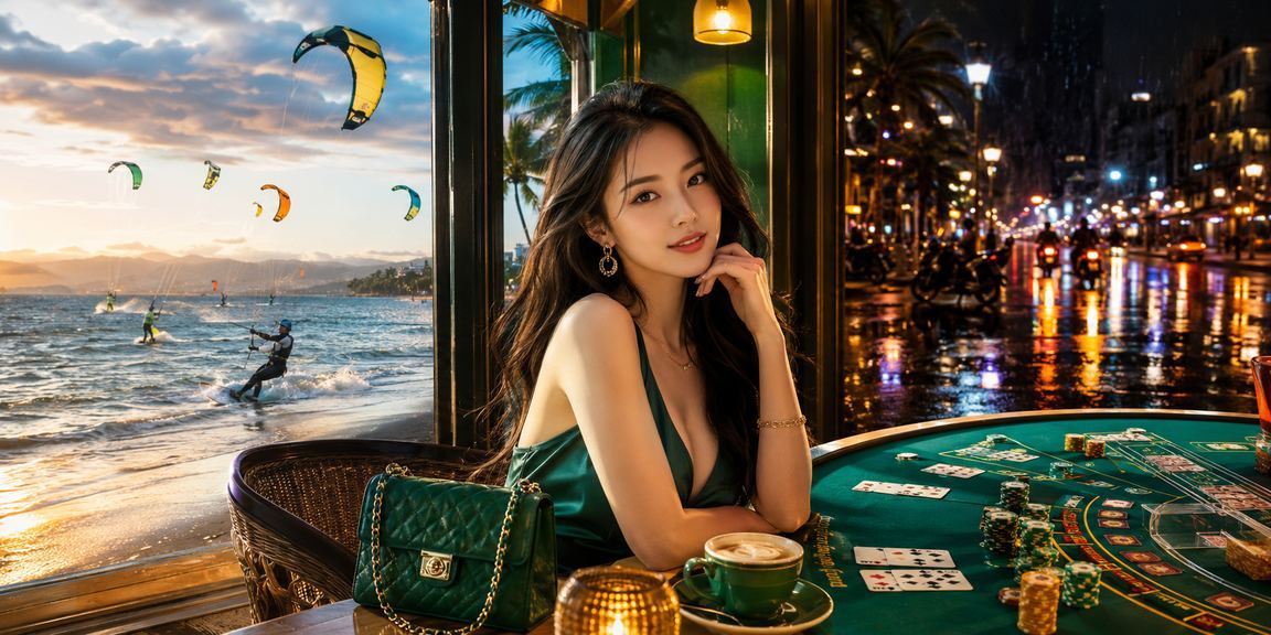 Người chơi baccarat trực tuyến tại Mũi Né thư giãn bên tách cà phê và theo dõi bàn live dealer qua điện thoại