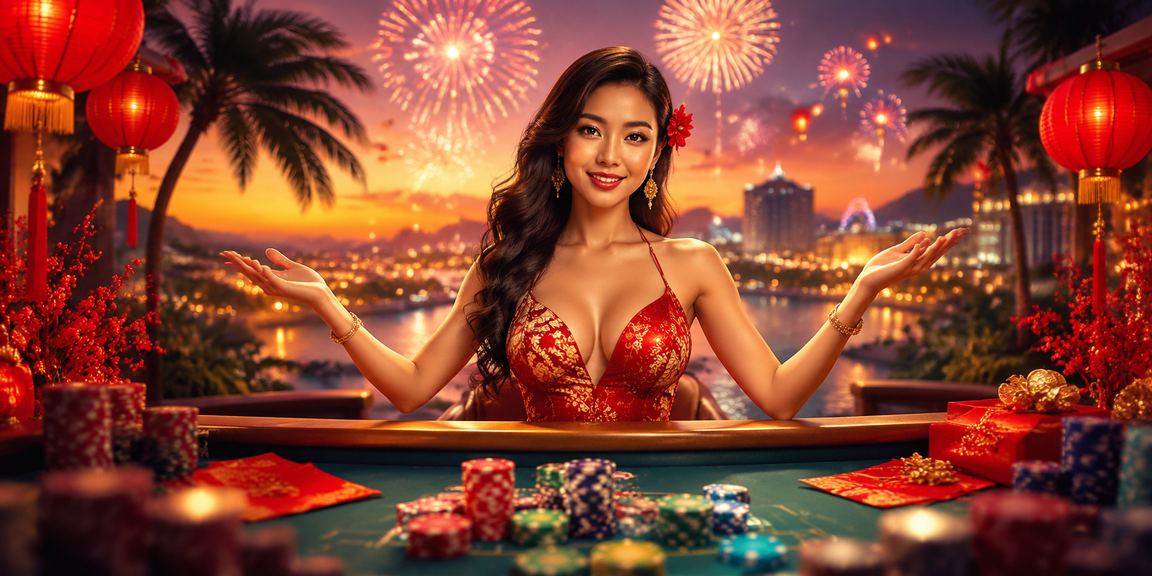 Khung cảnh đêm Phú Quốc gợi cảm giác baccarat sang trọng bên ánh đèn lồng